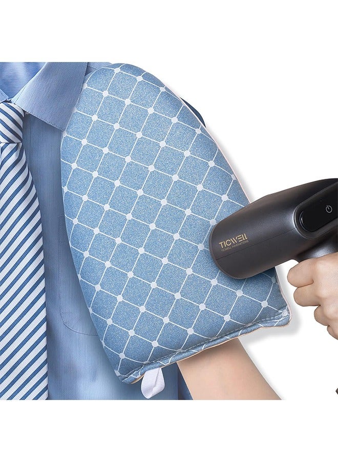 Portable Ironing Gloves for Clothes Steamer, i Steam Glove Heat Resistant Ironing Board, Waterproof Ironing Mitt with Finger Loop, Garment Steamer Accessories (Blue) - Image 1