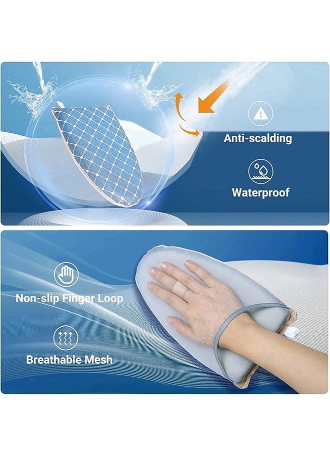 Portable Ironing Gloves for Clothes Steamer, i Steam Glove Heat Resistant Ironing Board, Waterproof Ironing Mitt with Finger Loop, Garment Steamer Accessories (Blue) - Image 5