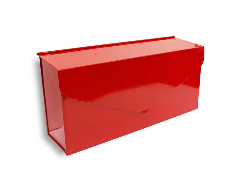 NACH Red Envelope Wall Mount Mailbox, Rust Resistant Metal Mailbox, Red Mailbox Wall Mount, Mailboxes for Outside Wall Mount, Outdoor Mailboxes, Wall Mailbox, 14.1 x 3.5 x 6 Inches, MB-6915RED - Image 4