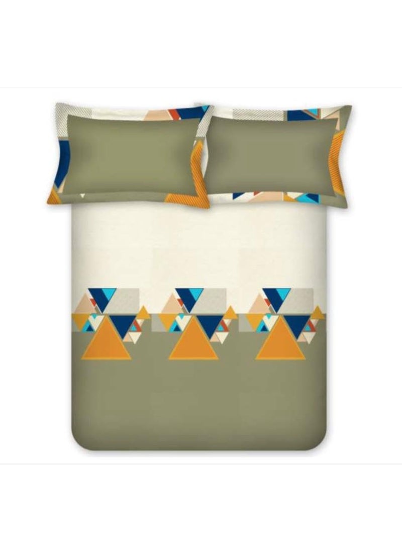 Bombay Dyeing - Bombay Dyeing Minimo 250 TC Soft Cotton Bedsheet with 02 Solid Contrast Pillow Covers. - Image 1
