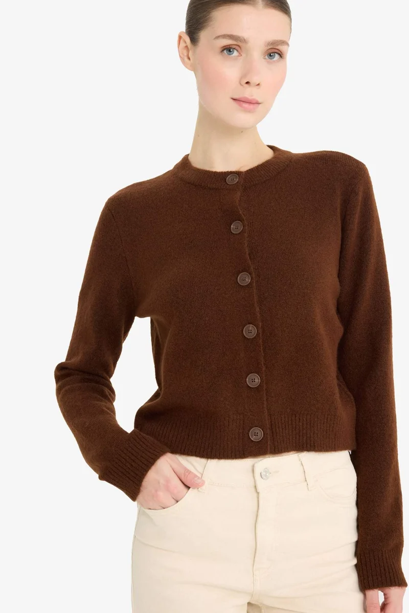 ديفاكتو Regular Fit Basic Soft Touch Soft Knit Cardigan