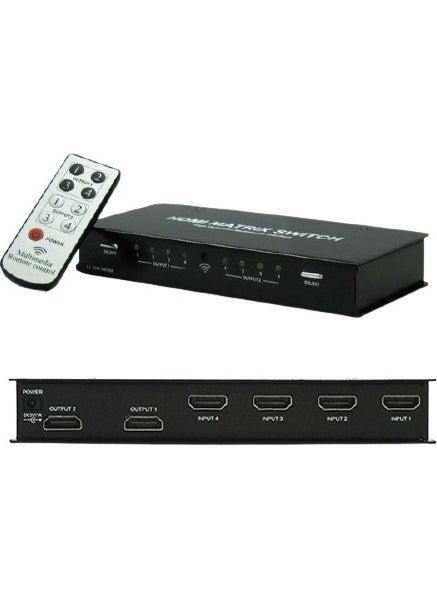 PCT - MH423 Remote Control Full HD 3D Switch (Redirects 4 HDMI Sources to 2 HDMI Sources) - Image 1