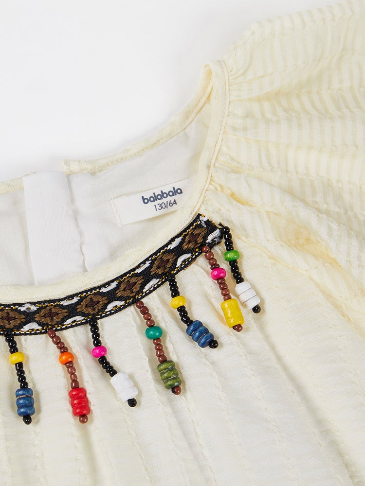 Balabala Girls' Dress With Layered Sleeves - Image 3