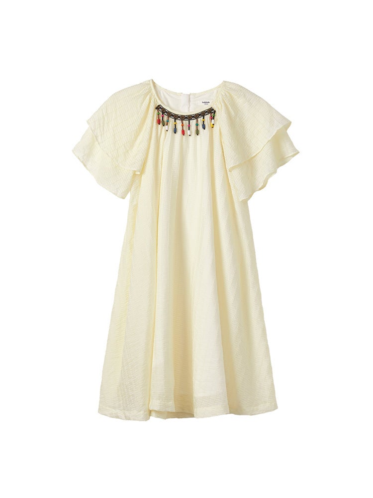 Balabala Girls' Dress With Layered Sleeves - Image 1