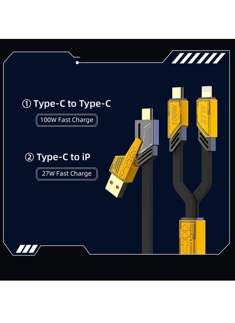VYVYLABS 100W Two for Two Fast Charging Cable with 1.2 Meter Length, Vyvylabs Elite Series VCSHY100-BK - Black  - Image 2
