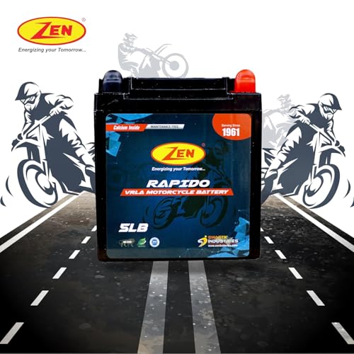 Zen 5LB 12V 5AH Motorcycle Rechargeable Battery for Two Wheelers Scooters Bikes SMF VRLA Maintenance Free - Image 2