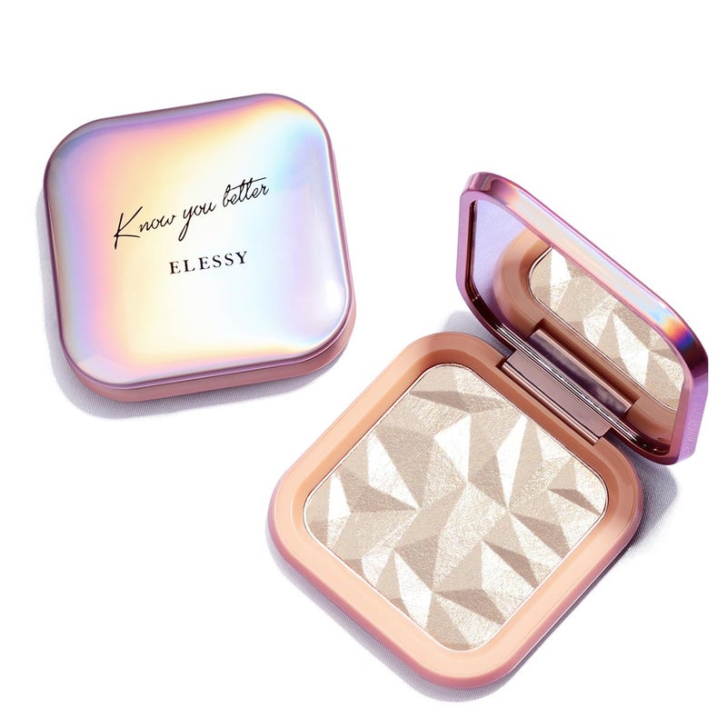 ELLESY ELESSY Highlighter Makeup Palette,Face Glitter illuminator Palette,Natural Sparkling Finish Highlighter Powder,High Glossy Shimmer Smooth Baked Powder,Lasting Shining Highlighter Palette -SUN GLOW - Image 1