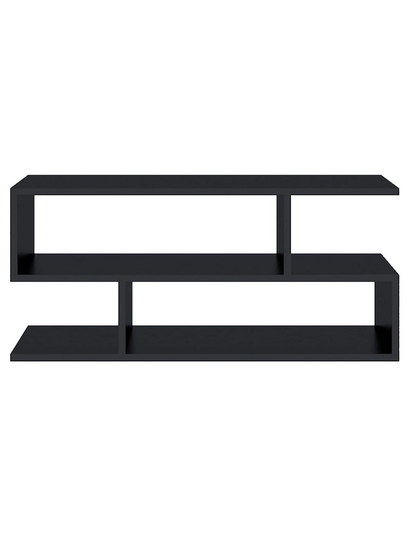 DubaiGallery S-Shape TV Unit Set-Top Box Stand Entertainment Unit Living Room Engineered Wood TV Entertainment Unit Suitable  - Image 4