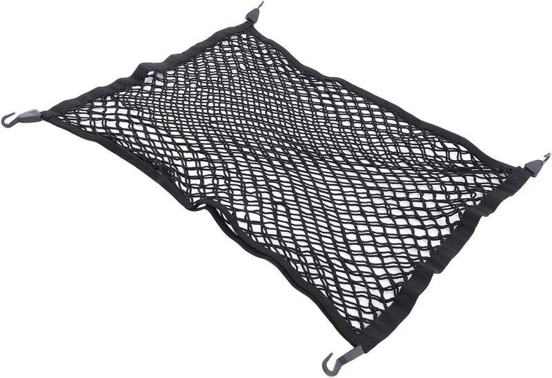 Car Trunk Cargo Net, 4 Hook Elastic Mesh Storage Organizer with Double Layer Bag, Replacement for Model X 2015 2023 - Image 5
