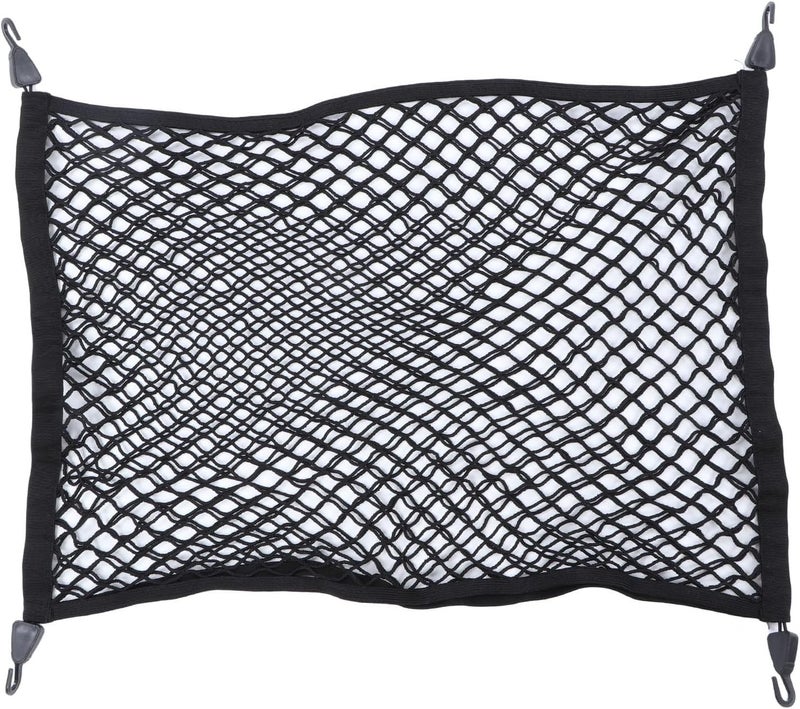 Car Trunk Cargo Net, 4 Hook Elastic Mesh Storage Organizer with Double Layer Bag, Replacement for Model X 2015 2023 - Image 3