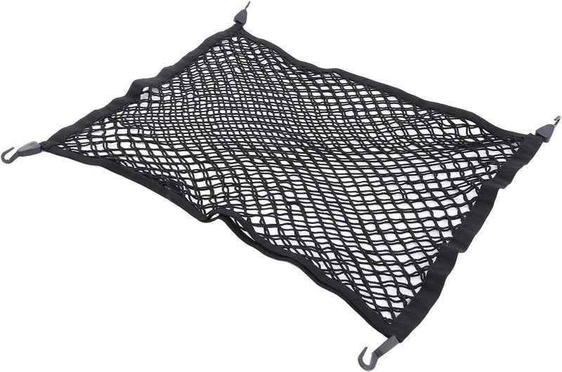 Car Trunk Cargo Net, 4 Hook Elastic Mesh Storage Organizer with Double Layer Bag, Replacement for Model X 2015 2023 - Image 4