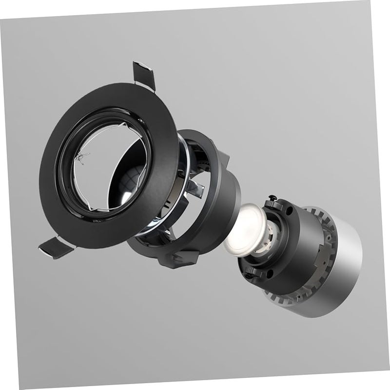 Brushed Nickel Spotlight Down Light Trim Holder For Kitchen Bedroom Hallway - Image 4