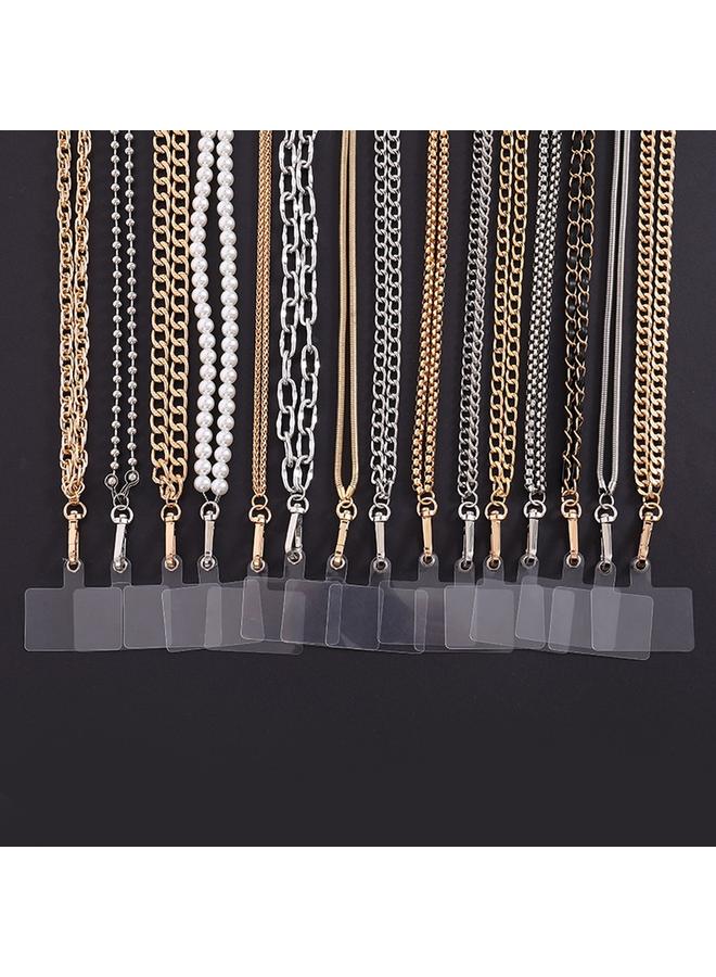erorex Metal Chain Crossbody Chain Phone Lanyard with Clip,Length: 1.25m, Model:K1659-4mm - Image 3