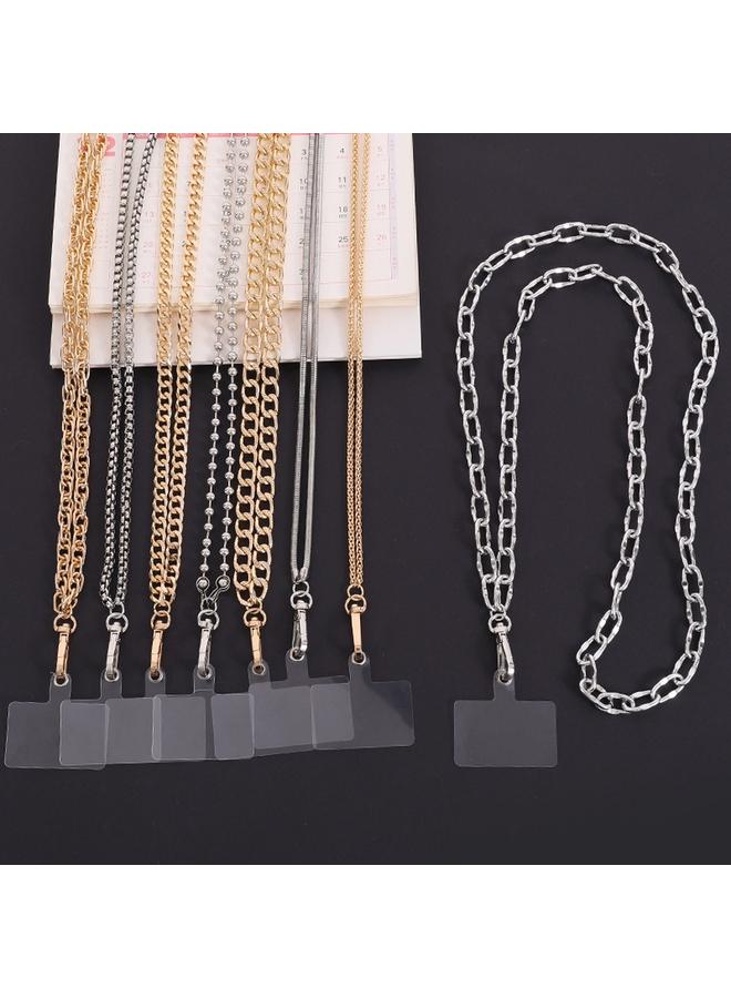 erorex Metal Chain Crossbody Chain Phone Lanyard with Clip,Length: 1.25m, Model:K1659-4mm - Image 4