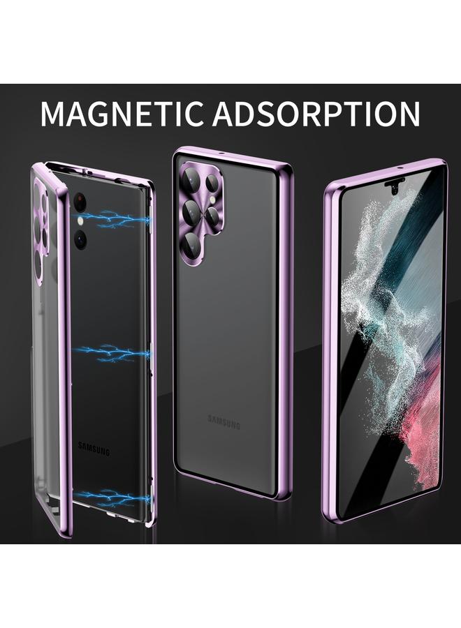 S-TOP Case For Samsung Galaxy S23+ 5G HD Full Cover Magnetic Metal Tempered Glass Phone Case - Image 4