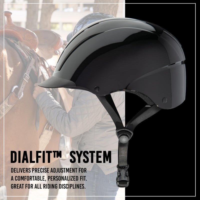 Troxel Spirit Full Coverage Horse Riding Helmet, Low-Profile Adjustable Design, Safety Horseback Riding Gear, Small (6-1/2 - 6-7/8), Black - Image 4