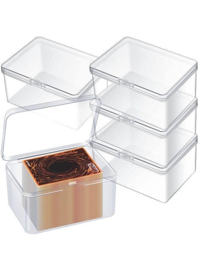 Vicenpal Playing Deck Card Storage Box Plastic Card Boxes Compatible with 100 Mtg Holder Storage Case 4.3 x 2.95 x 2.2 Inches Organizer Snap Closed Trading Games Collector(4 Pcs) - Image 1