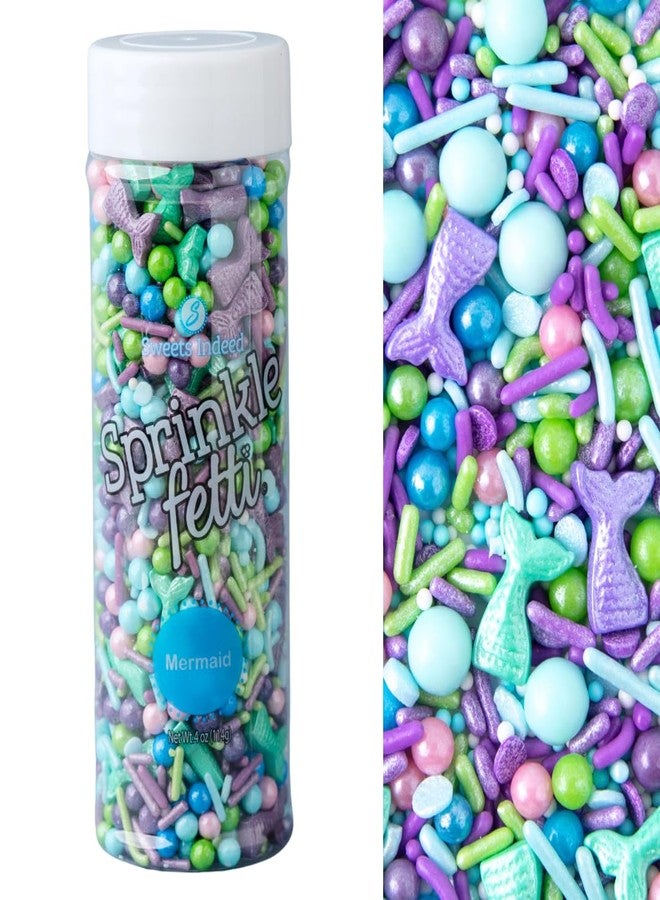 Sweets Indeed Sprinkles, Mermaid Edible Sprinkle Mix, Perfect for Cake Decorations, Baking, Ice Cream, Cookies, Cupcake Topper - Image 1