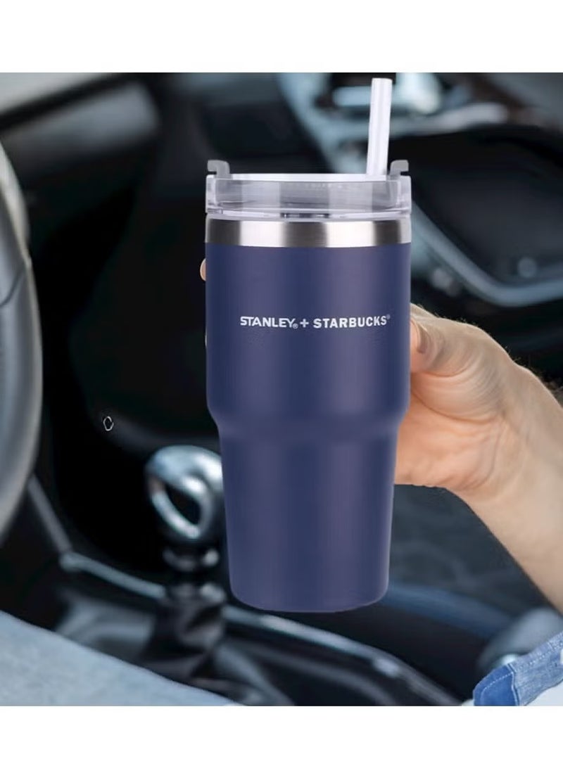 Starbucks - Stanley x Starbucks Limited Edition 304 Stainless Steel Thermal Tumbler – 20oz Vacuum Insulated Bottle with Leak-Proof Straw Lid – Keeps Drinks Hot or Cold for Hours – Eco-Friendly Travel Flask for Coffee, Tea, Water – Sleek Spray-Coated Design for Work, Gym, or On-the-Go Hydration - Image 1