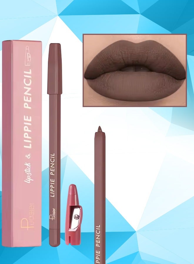 pudaier Lippie Pencil Lipstick with Sharpener Easy to Use Lip Makeup Soft Lipliner Pencil Lip Liner Pencil Matte Waterproof Long Lasting Lipstick Lip Contour Makeup Lip Set Full Color 11 - Image 1