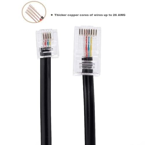 Seefeful 3.3FT-3Pack RJ45 to RJ11 Adapter for Telephone Signal (TEL Port) for Landline Telephone Service Fax or Answering, Analog Phone, XXX: NOT for Network Signal for Ethernet Device CAT, Computer - Image 2