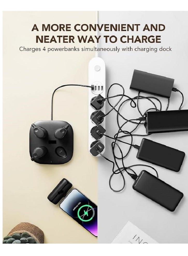 Raxoom 4-Pack Portable Charger Kit for iPhone, [4 PCS] Power Bank 5000mAh & Charging Station Dock, 20W Fast Charging Powerbanks - Image 3