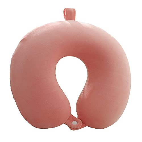 GDEOUP Travel Pillow - Memory Foam Neck Pillow Support Pillow,Luxury Compact & Lightweight Quick Pack for Camping,Sleeping Rest Cushion (Pink) - Image 5
