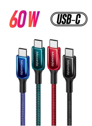 Moxedo CavoX Type-C to Type-C 60W Power Delivery Charge and Data Sync Braided Cable 1.2m Compatible with iPhone 15/15 Pro/ 15 Plus / 15 Pro Max, iPad Mini/Pro, MacBook Pro/Air - 4 Pack - pzsku/Z941DB73D30DE2A00DB75Z/45/1746205505/3e18925b-c24a-44ca-aaf9-90a4d0febbb1