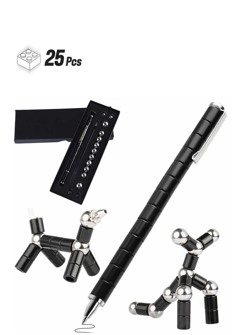 Excefore Magnetic Toy Pen, Magnetic Fidget Pen, Decompression Magnetic Metal Pen, Multifunction Writing Magnet Ballpoint Pen  - Image 1