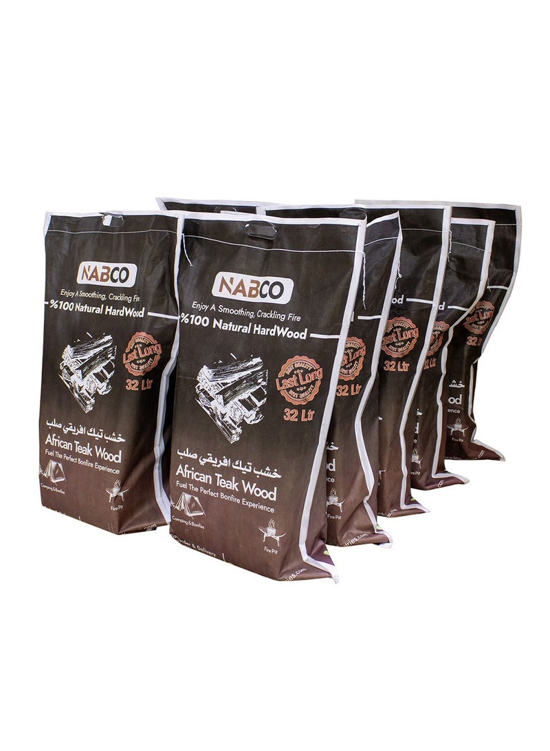 NABCO Kiln Dried African Teak Fire Wood 32L~15Kg, Hardwood log Ready to Burn, Firewood log best for Fire Pits, Pizza Ovens, Outdoor Cooking and Grilling, Premium Quality: 100% Natural Solid Wood - Image 4