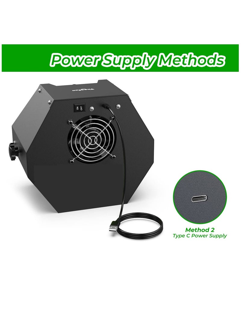 إكسفور آلة الفقاعات، منفاخ فقاعات معدني أوتوماتيكي من النوع C يعمل مع أكثر من 1000 فقاعة في الدقيقة - ألعاب صانع الفقاعات الأوتوماتيكية الاحترافية من Theefun للأطفال الصغار في الأماكن المغلقة والخارجية للاستخدام في حفلات أعياد الميلاد - Image 5