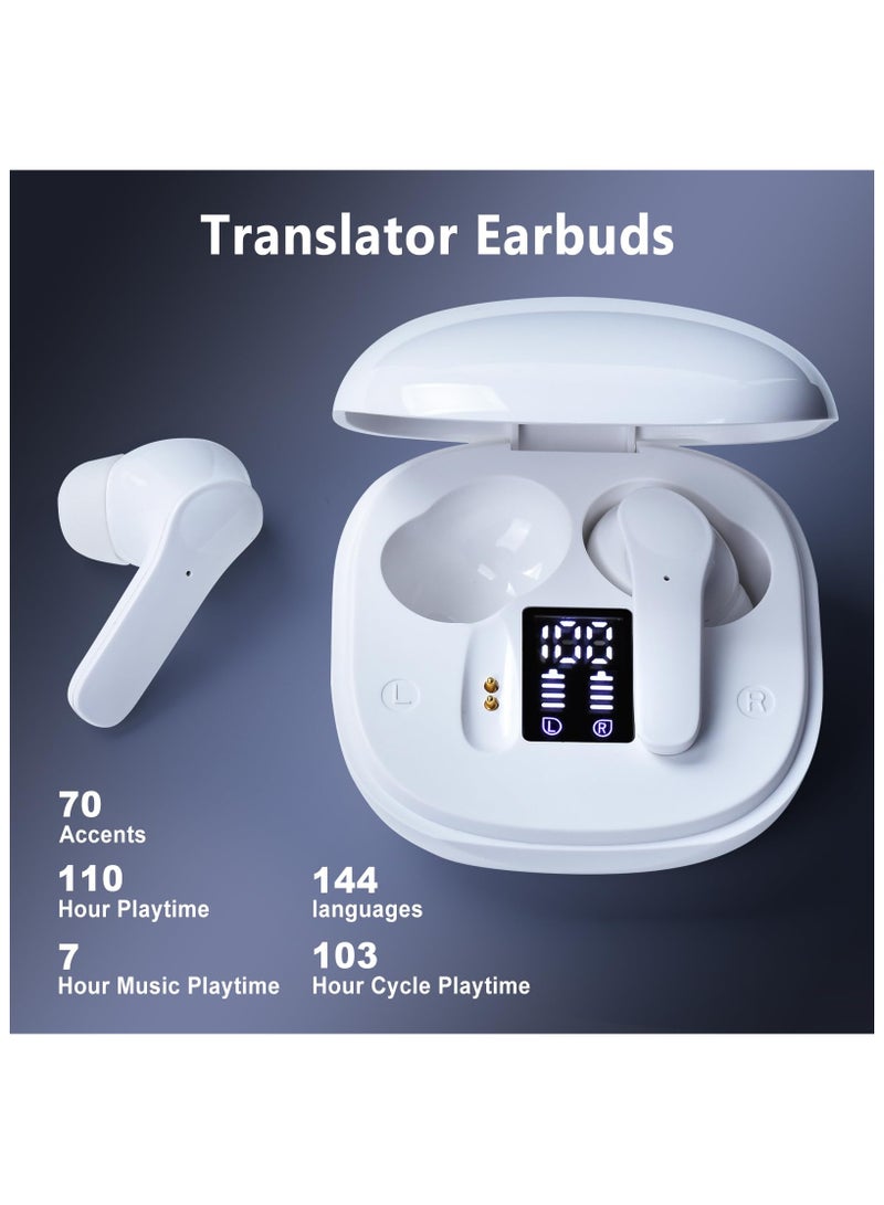 SYOSI Translator Earbuds Language, Two-Way Language Translator Device with APP,Voice Translation Earbuds for 74 Languages & 70 Accents Online, Offline Translator,Translator Earbuds Fit for iOS & Android - Image 2