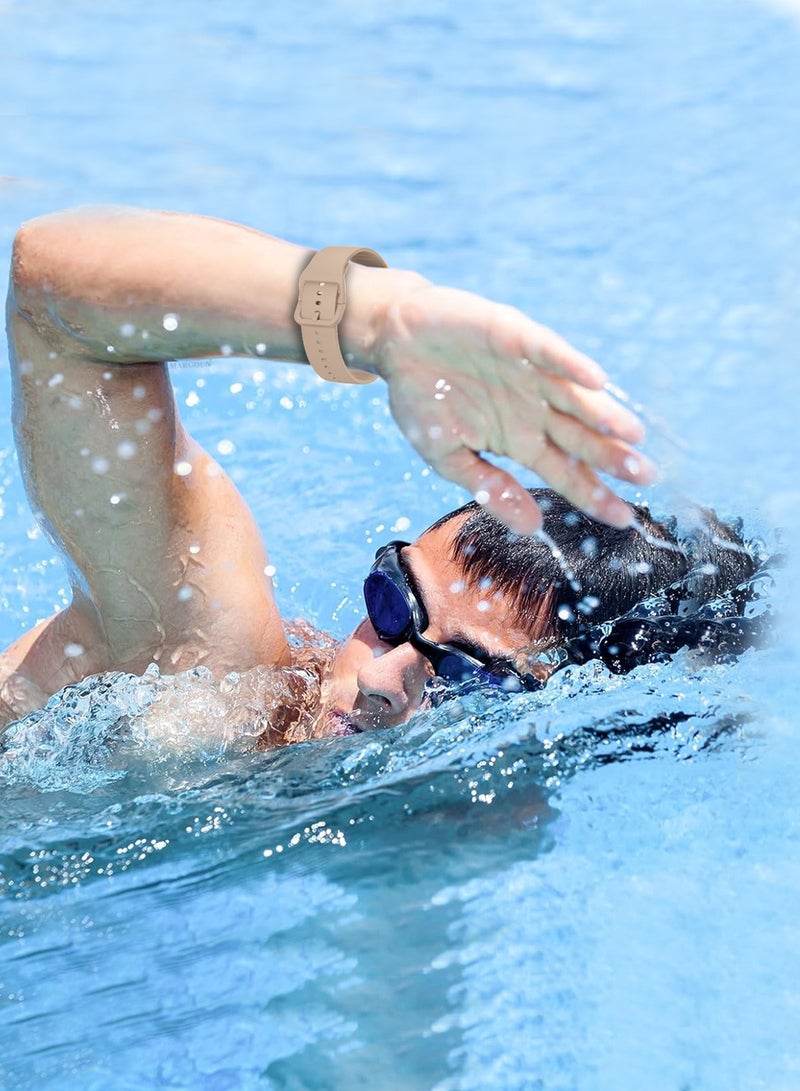 CATANES Sport Band for Galaxy Watch 8 40mm 44mm and Watch 8 Classic 46mm, Silicone Replacement Strap, M/L Size - Stone - Image 5