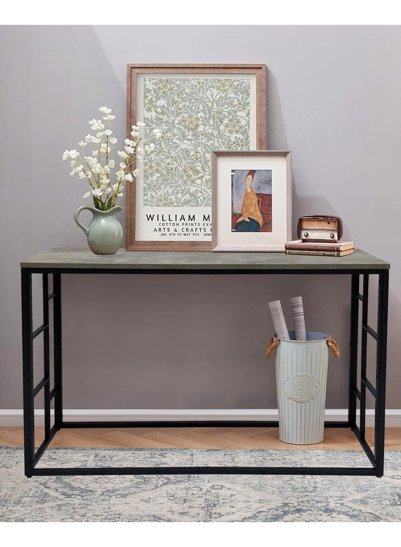 Living Console Table Entryway With Wood Top - Image 1