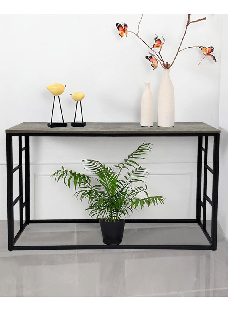 Living Console Table Entryway With Wood Top - Image 4