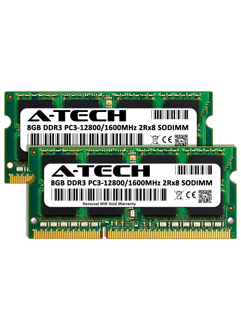 A-TECH A-Tech 16GB Kit (2x8GB) RAM for Apple MacBook Pro (Mid 2012), iMac (Late 2012, Early/Late 2013, Late 2014, Mid 2015), Mac Mini (Late 2012) | DDR3 1600MHz PC3-12800 SODIMM 204-Pin Memory Upgrade  - Image 2