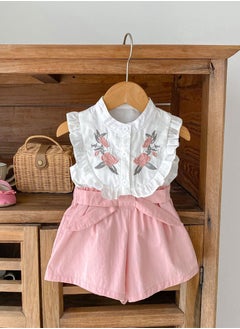 Bafanou Summer Baby Girls Cotton Clothing Sets Infant Printed Floral 2Pcs  - Image 4
