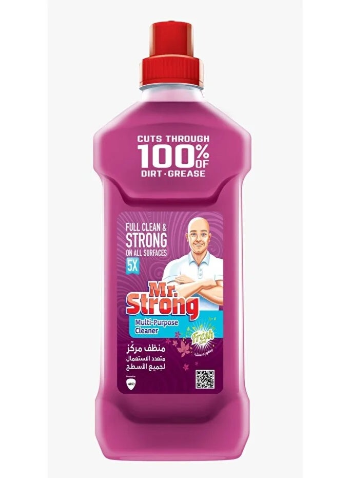 Mr. Strong 5X Multi-Purpose Cleaner 750ml - Cuts 100% Dirt & Grease - Fresh Scent (Purple)