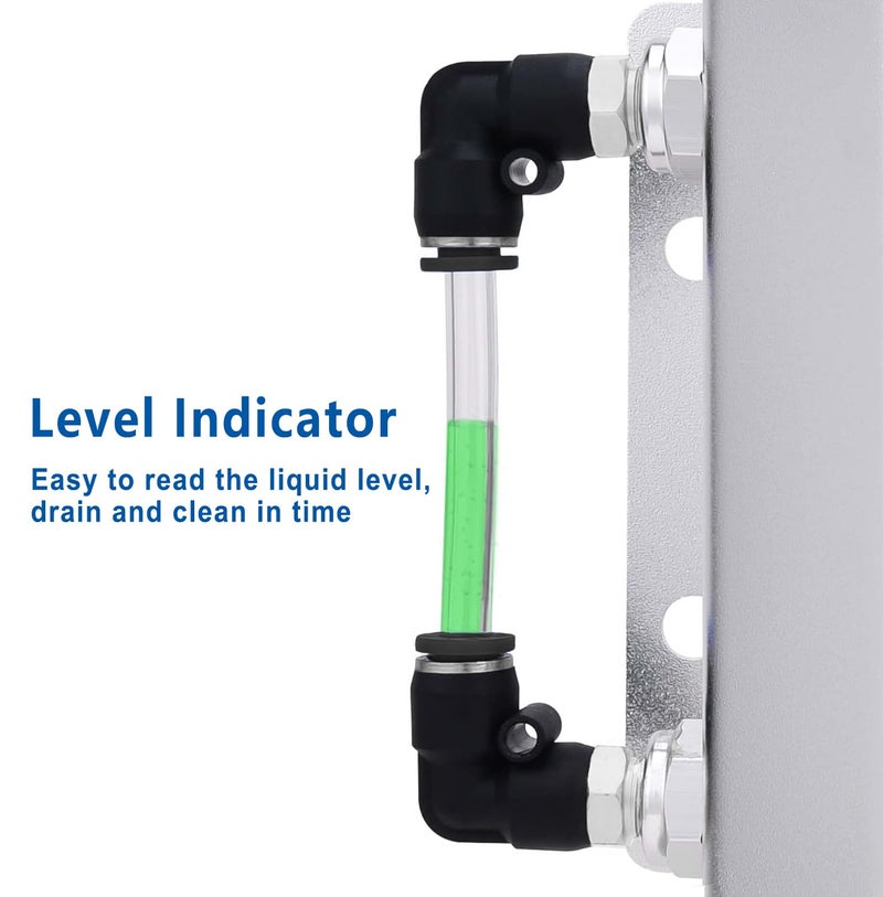 LokoCar Coolant Radiator Tank Reservoir Expansion Overflow Tank Universal 2L Aluminum Silver - Image 5