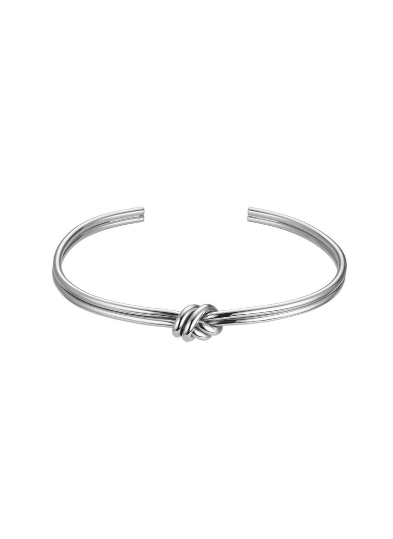 RoseField Rosefield Statement Knot Bangle Silver - JBSKS-J1062  - Image 1