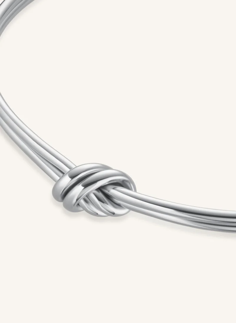Rosefield  Knot Bangle, Silver Tone for Women | Best Price UAE