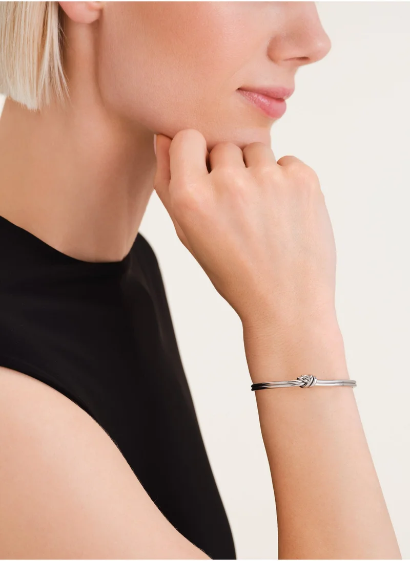 Rosefield  Knot Bangle, Silver Tone for Women | Best Price UAE