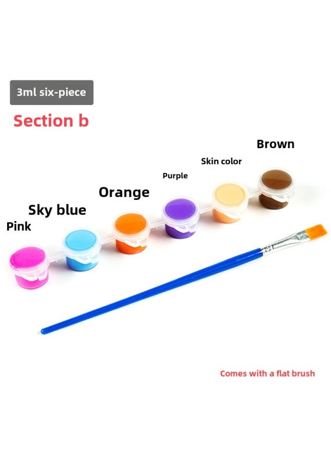 xozgdovg Wooden White Blank Hand Clapper Rattle Sand Hammer Percussion Instrument Children's Handmade DIY Painting Graffiti Coloring Material-Color:Liulian 3ml 【B/1 Flat Brush】】 - Image 1