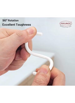 Feelings Feelings Bath Shower Curtain Rings White 12Pcs  - Image 4