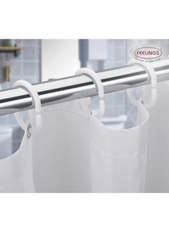 Feelings Feelings Bath Shower Curtain Rings White 12Pcs  - Image 3
