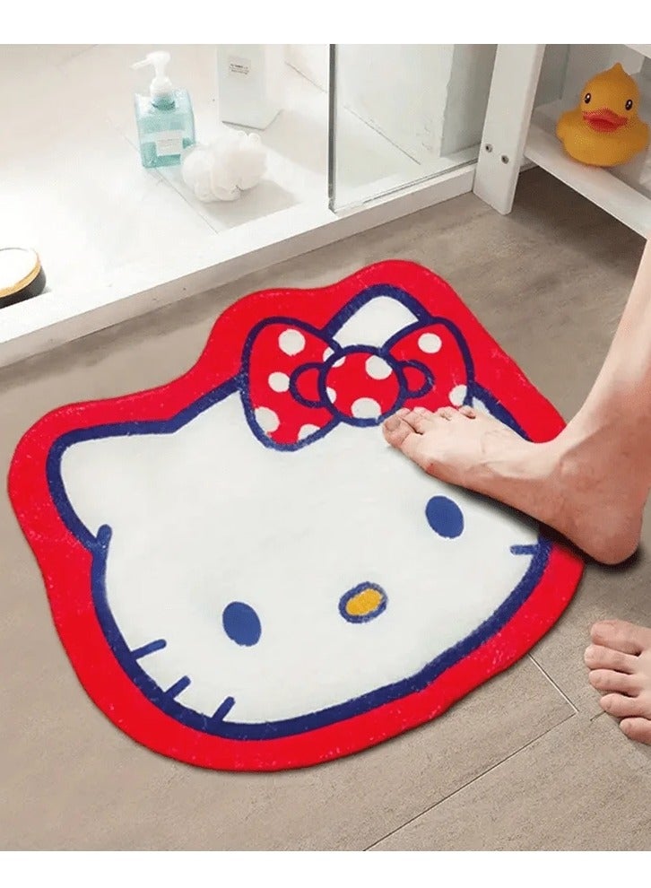 سانريو سجادة أطفال منقوشة Sanrio Hello Kitty لغرفة ألعاب غرفة النوم ، سجادة لعب أطفال فائقة النعومة لغرفة الأطفال ، سجادة مانعة للانزلاق لتزيين منزل غرفة الفتيات (مقاس 80 سم × 120 سم ؛ مادة الكشمير المقلدة) - Image 5