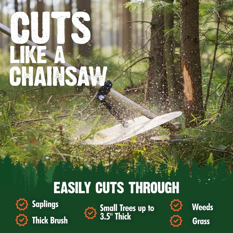 FORESTER Chainsaw Brush Cutter Blade + File Set - 9in x 20 Teeth | Fits Most Straight Shaft Trimmers | Conversion Kit Sold Separately - Image 3