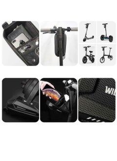 WILD MAN Electric Scooter Front Hanging Storage Bag - Large Capacity Suspension Handlebar Bag Durable EVA for Charger Repair Tool for Xiaomi Mi electric scooter segway ninebot electirc scooter (Black, 3L)  - Image 5