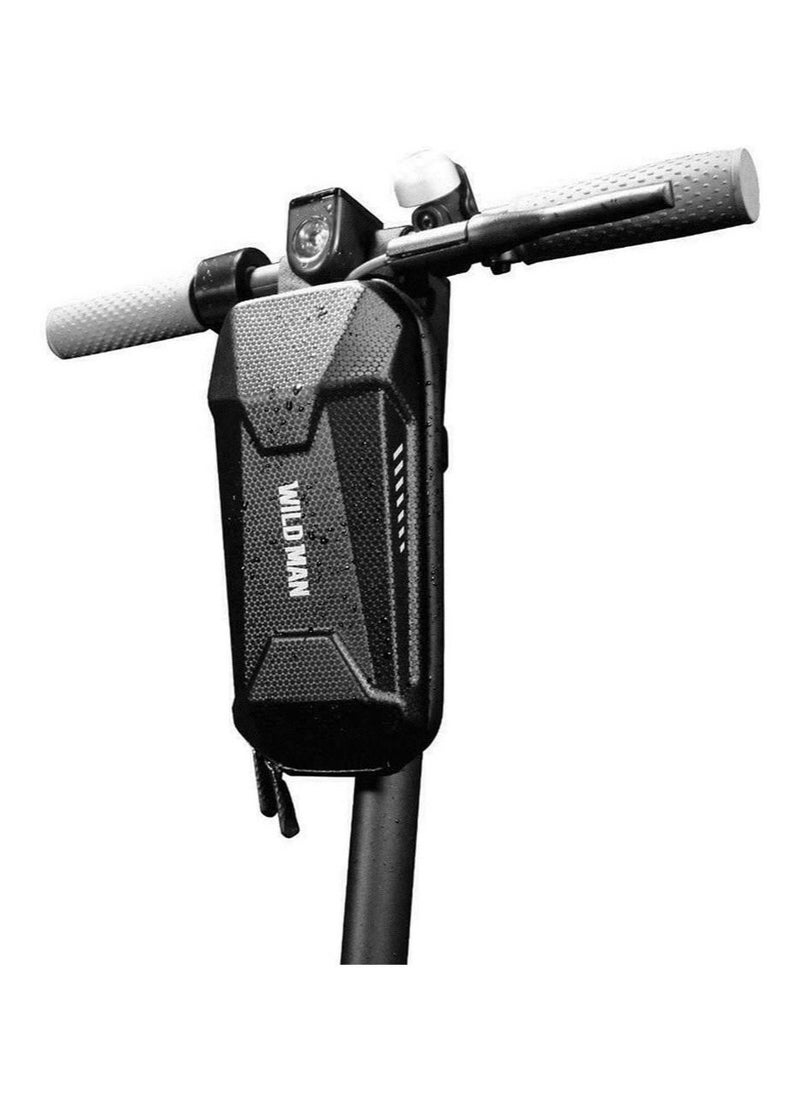 WILD MAN Electric Scooter Front Hanging Storage Bag - Large Capacity Suspension Handlebar Bag Durable EVA for Charger Repair Tool for Xiaomi Mi electric scooter segway ninebot electirc scooter (Black, 3L)  - Image 3