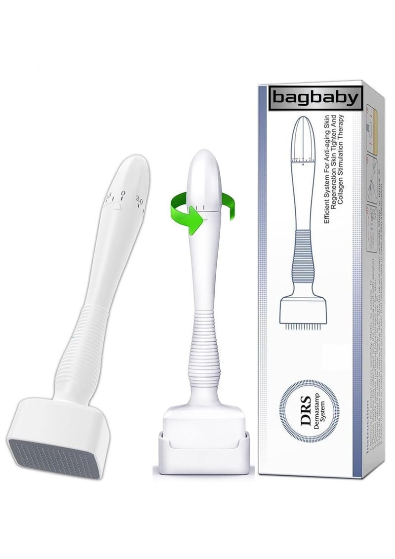 BAGBABY ENTERPRISE Derma Stamp for Hair Growth Titanium Coated Adjustable Needles 025mm to 3mm 140 Microneedling Stamp for Skin Repair Face Hair Beard Growth Reduces Acne Scars Safe Effective To Use - Image 1